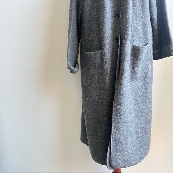 Jessica Holbrook Gray 100% wool oversized cardigan sweater Plus size Womens 1X - Picture 3 of 9